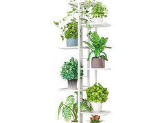 Suport pentru flori din metal, alb, Bamir TIP 2 din Metal L43 x P22 x H126